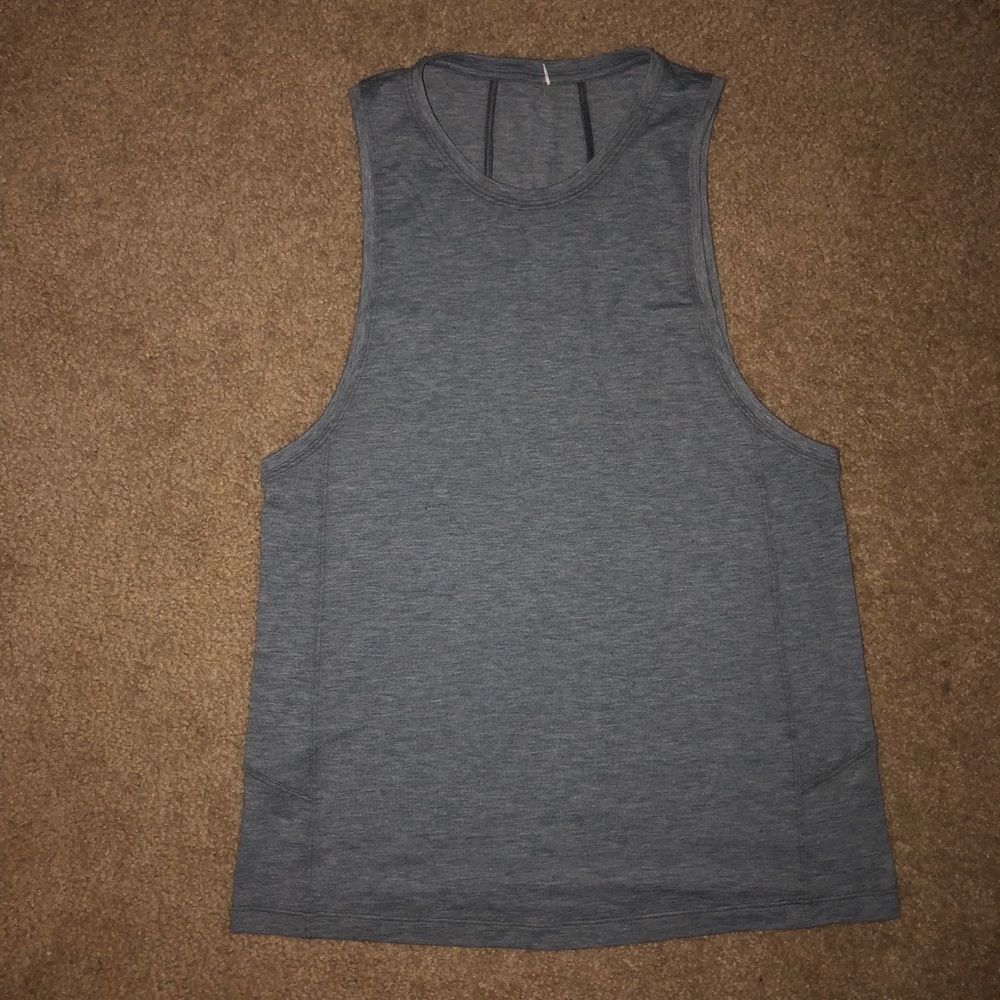 Lululemon light heathered blue muscle tank